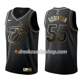 Muški NBA Dres Miami Heat Duncan Robinson 55 Nike Crna Golden Edition Swingman